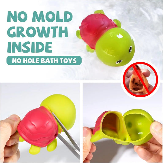 HKM-927315 Eco-Friendly Silicone Ocean Animal Bath Toys Set for Toddlers - 6 Pieces, Mold-Free Fun