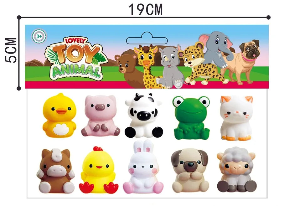 HKM-927315 Eco-Friendly Silicone Ocean Animal Bath Toys Set for Toddlers - 6 Pieces, Mold-Free Fun