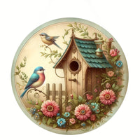 HKM-927443 Thick Round Aluminum Sheet Decorations - Frameless, Various Styles, 20x20 cm & 30x30 cm