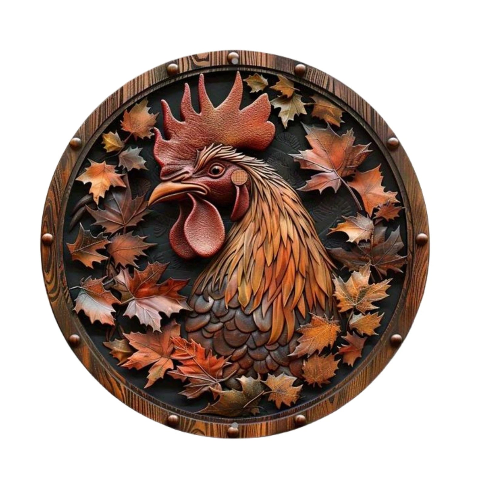 HKM-927443 Thick Round Aluminum Sheet Decorations - Frameless, Various Styles, 20x20 cm & 30x30 cm