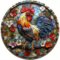 HKM-927443 Thick Round Aluminum Sheet Decorations - Frameless, Various Styles, 20x20 cm & 30x30 cm