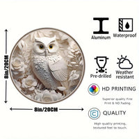 HKM-927443 Thick Round Aluminum Sheet Decorations - Frameless, Various Styles, 20x20 cm & 30x30 cm