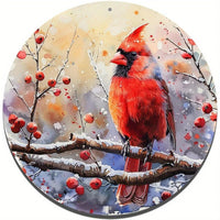 HKM-927443 Thick Round Aluminum Sheet Decorations - Frameless, Various Styles, 20x20 cm & 30x30 cm