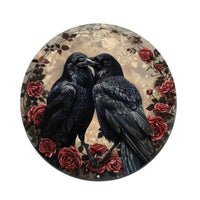 HKM-927443 Thick Round Aluminum Sheet Decorations - Frameless, Various Styles, 20x20 cm & 30x30 cm