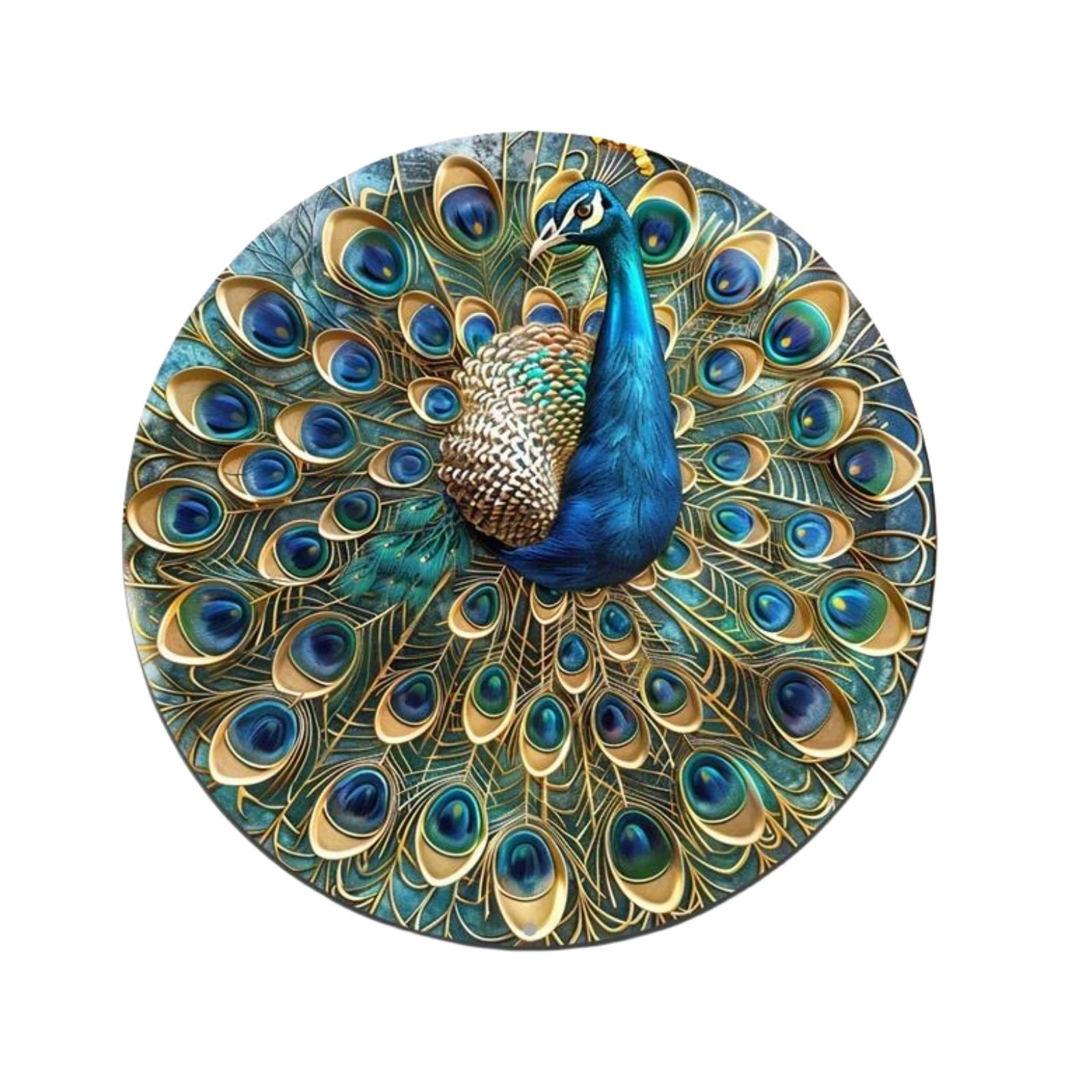 HKM-927443 Thick Round Aluminum Sheet Decorations - Frameless, Various Styles, 20x20 cm & 30x30 cm