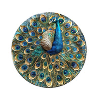 HKM-927443 Thick Round Aluminum Sheet Decorations - Frameless, Various Styles, 20x20 cm & 30x30 cm