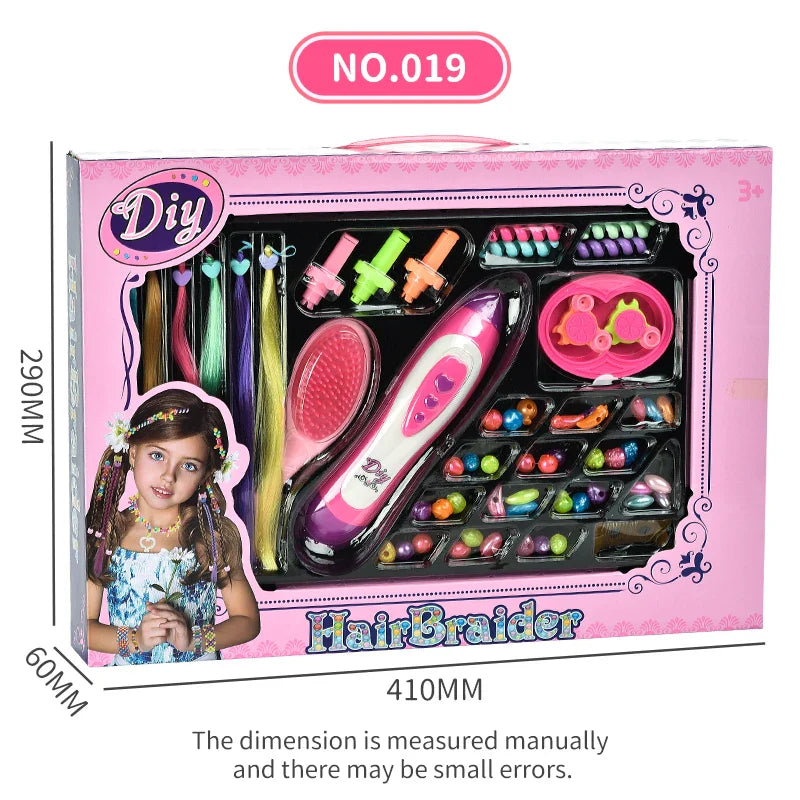 KTX-927763 Electric Hair Braider Machine for Girls with Hair Accessories - Pretend Play Dresser Set