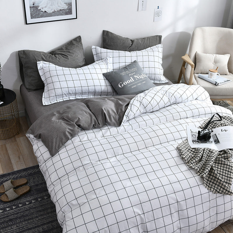 HKM-927827 Personalized Aloe Cotton 4-Piece Bedding Set in Soft Terylene Fabric