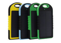 HKM-927891 5000mAh Portable Solar Power Bank with Dual USB, Waterproof & Dustproof Design, LED Light