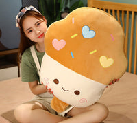 HKM-927955 Fruit Ice-Cream Plush Toy Soft Fruit Pillow for Home Sofa Decor