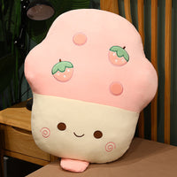 HKM-927955 Fruit Ice-Cream Plush Toy Soft Fruit Pillow for Home Sofa Decor