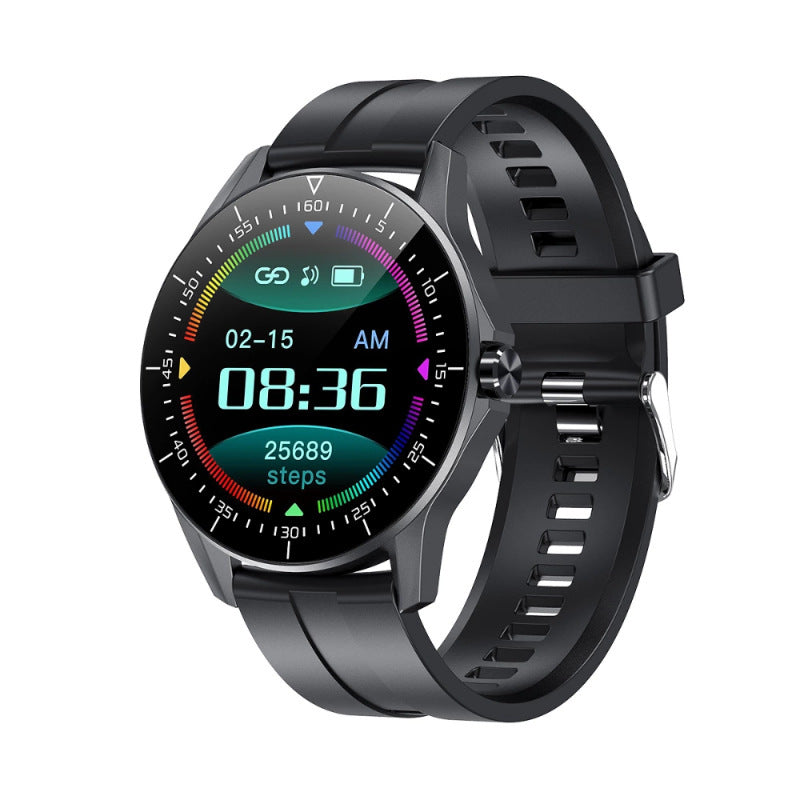 HKM-928019 Smart Watch with Call Reminder, Health Monitoring, Sports Tracking, and Audio-Visual Features - Classic Silicone Strap
