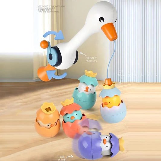 HKM-928083 2 in 1 Baby Bathtub Fishing Toy Set with Colorful Animal & Dinosaur Egg Water Play Toys for Ages 0-7 Years