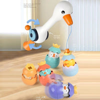 HKM-928083 2 in 1 Baby Bathtub Fishing Toy Set with Colorful Animal & Dinosaur Egg Water Play Toys for Ages 0-7 Years