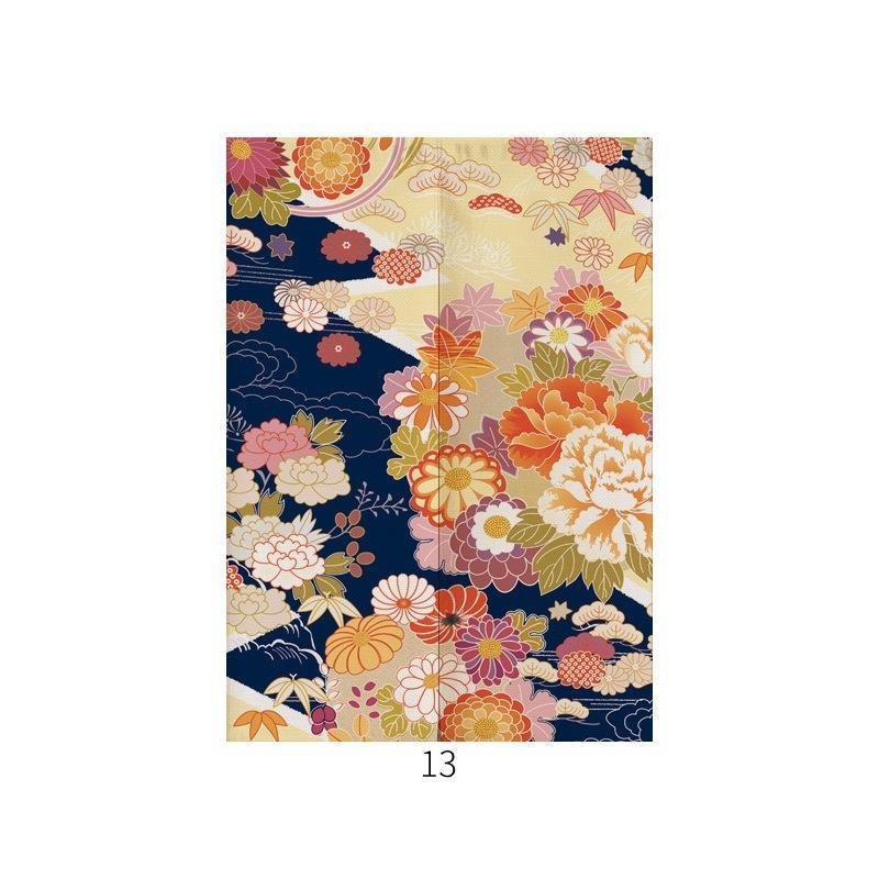 HKM-928211 Japanese Style Ukiyo-e Fabric Door Curtain - Decorative Home Entrance Drapery (Multiple Sizes Available)