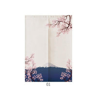 HKM-928211 Japanese Style Ukiyo-e Fabric Door Curtain - Decorative Home Entrance Drapery (Multiple Sizes Available)