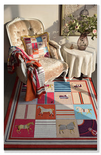 HKM-928339 Round Non-slip Polyester Carpet for Living Room and Bedroom
