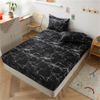 HKM-928467 Aloe Cotton Non-slip Mattress Protector Bed Sheet Cover with Floral Designs