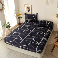 HKM-928467 Aloe Cotton Non-slip Mattress Protector Bed Sheet Cover with Floral Designs