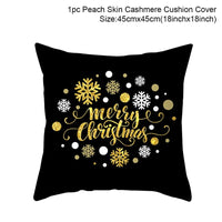 HKM-928467 Christmas-Themed Linen Pillowcase for Sofa Decoration - Red & Green, 45x45cm