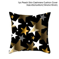 HKM-928467 Christmas-Themed Linen Pillowcase for Sofa Decoration - Red & Green, 45x45cm