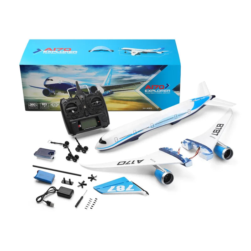 HKM-928467 Wltoys XK A170 Brushless Electric R/C Airplane - Almost Ready to Fly, 4 Channels, Outdoor Use