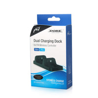 HKM-928531 Dual Charger Dock for PS4 Controllers - Charges Two Simultaneously, Easy USB Power Connection