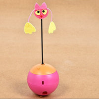 HKM-928531 Interactive Tumbler Cat Toy with Built-in Laser Light and Feather Teaser