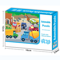 HKM-928659 24 Piece Cardboard Animal Shape Jigsaw Puzzle for Children - Educational DIY Toy
