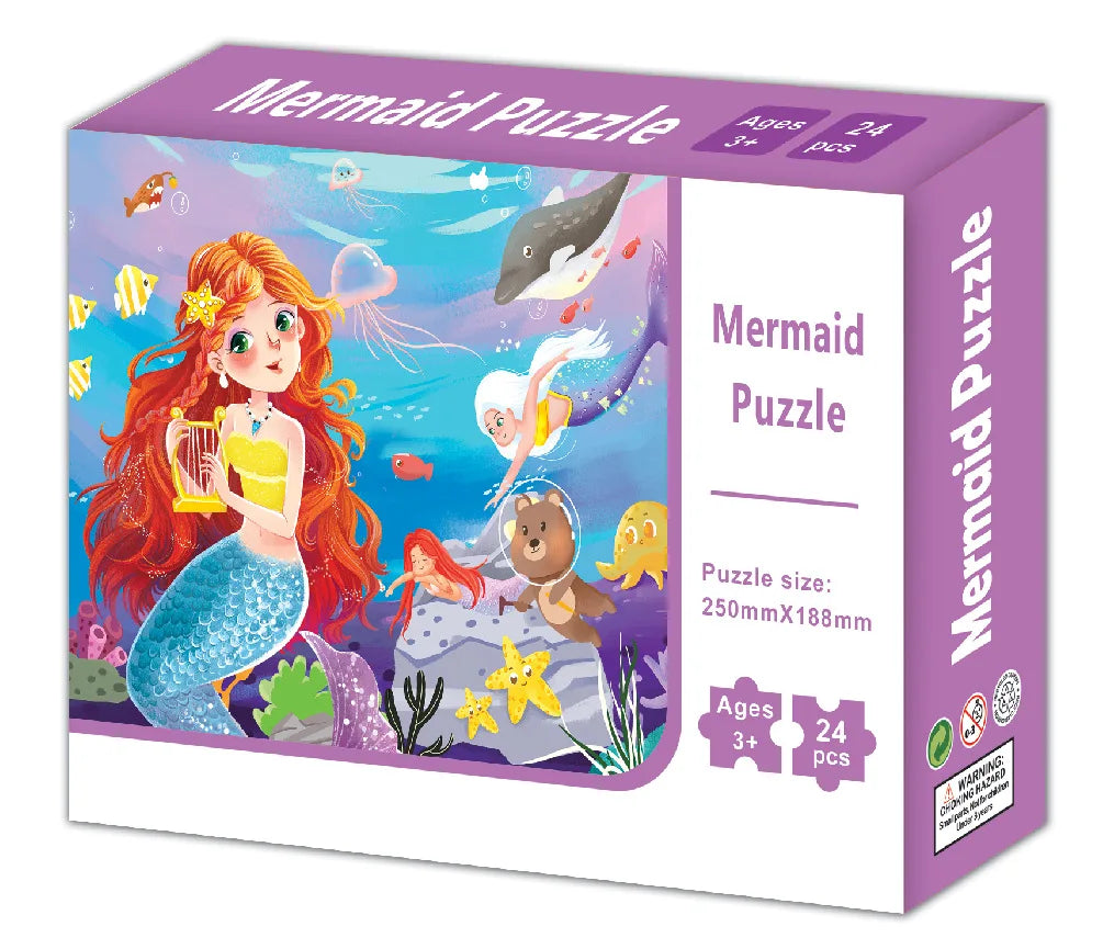 HKM-928659 24 Piece Cardboard Animal Shape Jigsaw Puzzle for Children - Educational DIY Toy