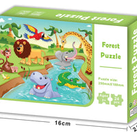 HKM-928659 24 Piece Cardboard Animal Shape Jigsaw Puzzle for Children - Educational DIY Toy