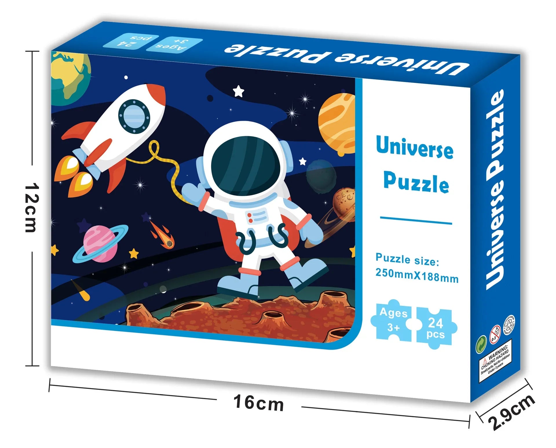 HKM-928659 24 Piece Cardboard Animal Shape Jigsaw Puzzle for Children - Educational DIY Toy