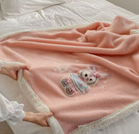 HKM-928659 Reversible Lamb Velvet Blanket for Kids - Cozy Cartoon Designs in Various Colors and Sizes
