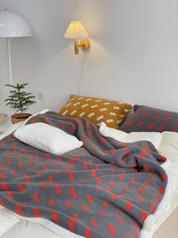 HKM-928659 Reversible Lamb Velvet Blanket for Kids - Cozy Cartoon Designs in Various Colors and Sizes