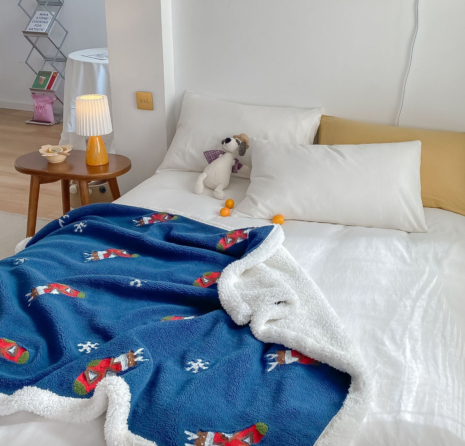 HKM-928659 Reversible Lamb Velvet Blanket for Kids - Cozy Cartoon Designs in Various Colors and Sizes