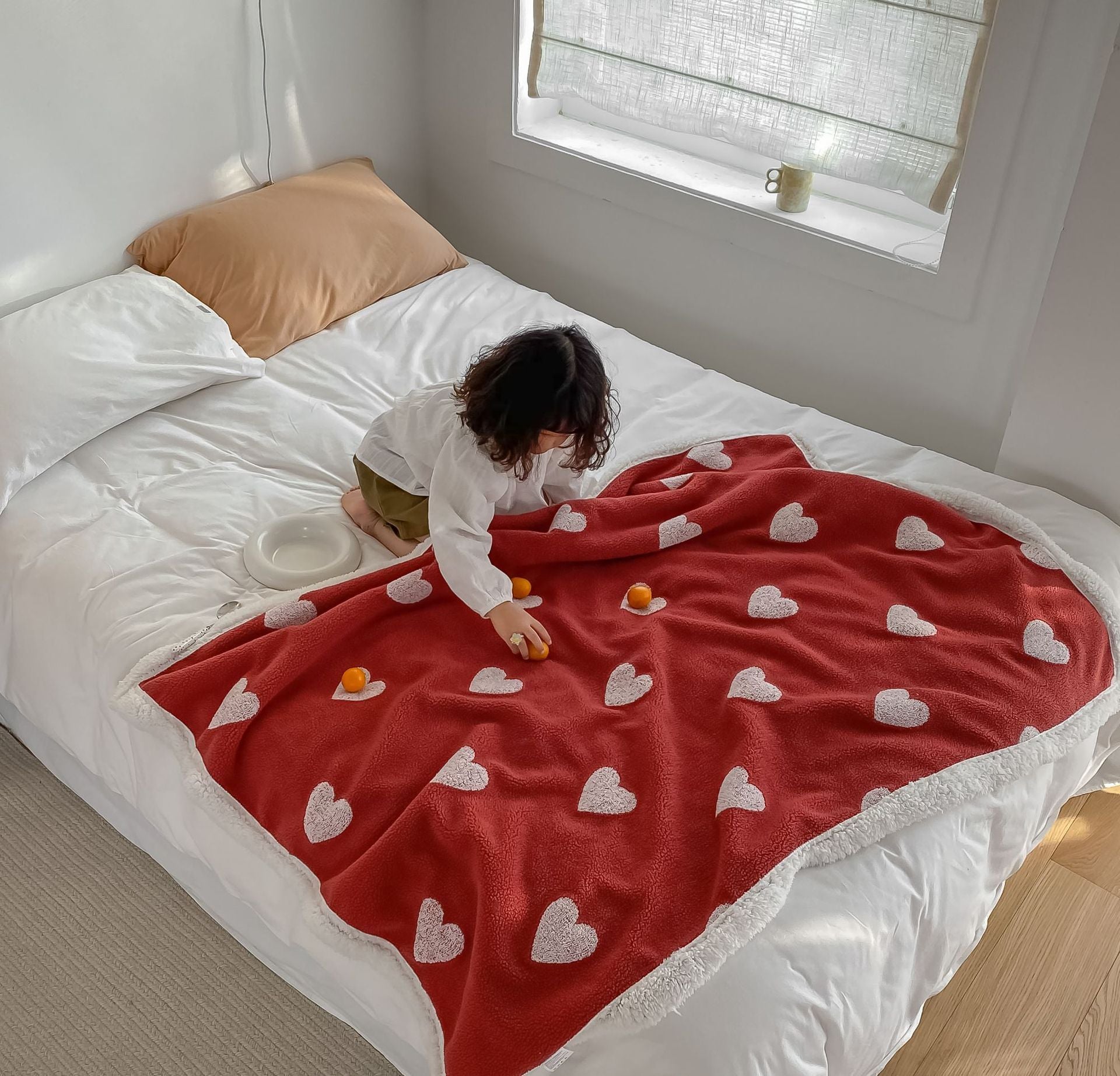 HKM-928659 Reversible Lamb Velvet Blanket for Kids - Cozy Cartoon Designs in Various Colors and Sizes