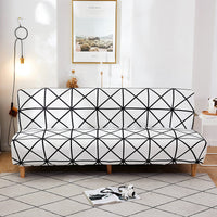 HKM-929043 Sofa Cover for Armrestless Sofa Bed - Modern Fabric Design in Multiple Colors
