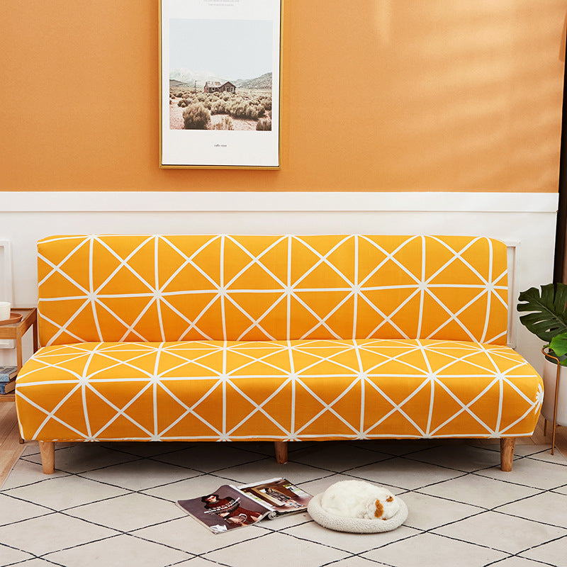HKM-929043 Sofa Cover for Armrestless Sofa Bed - Modern Fabric Design in Multiple Colors