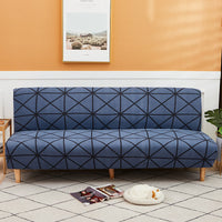 HKM-929043 Sofa Cover for Armrestless Sofa Bed - Modern Fabric Design in Multiple Colors