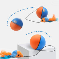 HKM-929107 Intelligent Cat Toy Ball for Teeth Grinding, 84.5mm Diameter, Plastic Material