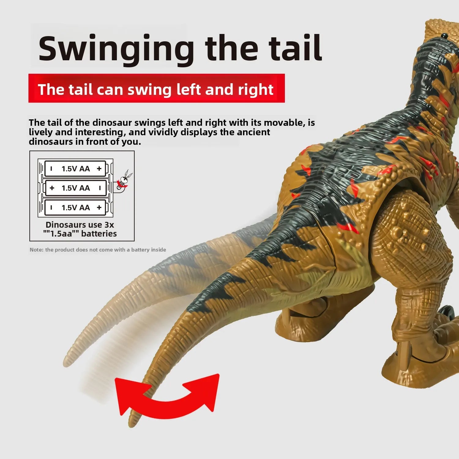 HKM-929235 Remote Control Walking Tyrannosaurus Rex with Sound, Light and Movement for Kids