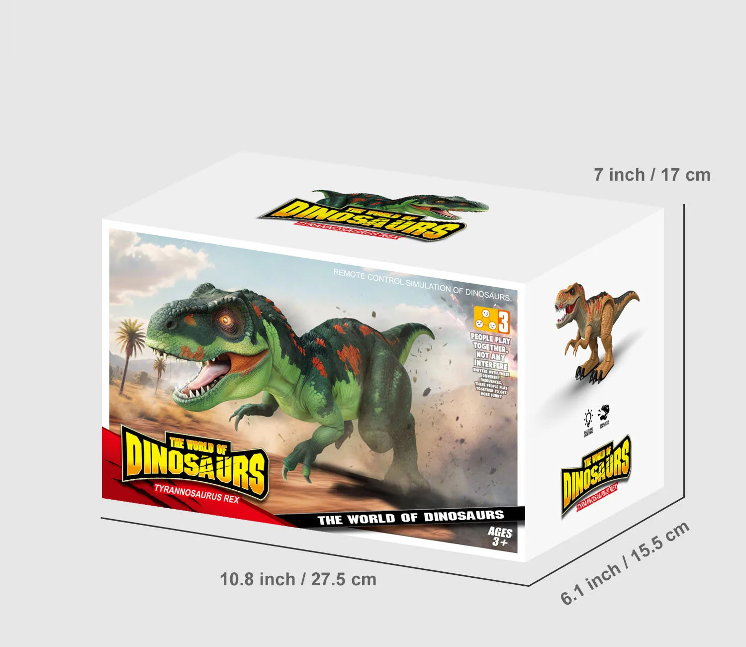 HKM-929235 Remote Control Walking Tyrannosaurus Rex with Sound, Light and Movement for Kids