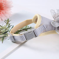HKM-929299 Lace Pet Tie Dress with Chest Strap - Available in Light Blue, Pink, Grey, and Khaki