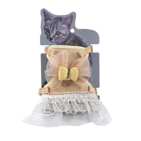 HKM-929299 Lace Pet Tie Dress with Chest Strap - Available in Light Blue, Pink, Grey, and Khaki