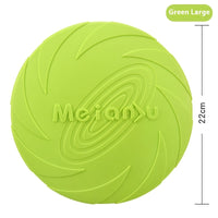 HKM-929299 Outdoor Dog Walking Rubber Frisbee Toy - Available in Various Colors and Sizes