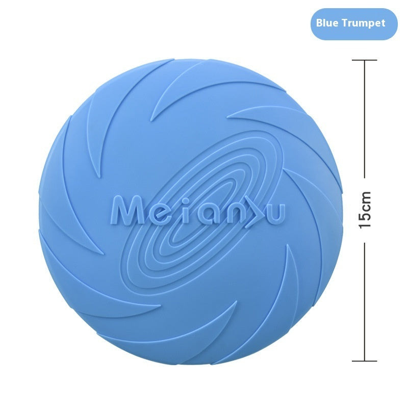 HKM-929299 Outdoor Dog Walking Rubber Frisbee Toy - Available in Various Colors and Sizes