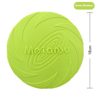 HKM-929299 Outdoor Dog Walking Rubber Frisbee Toy - Available in Various Colors and Sizes