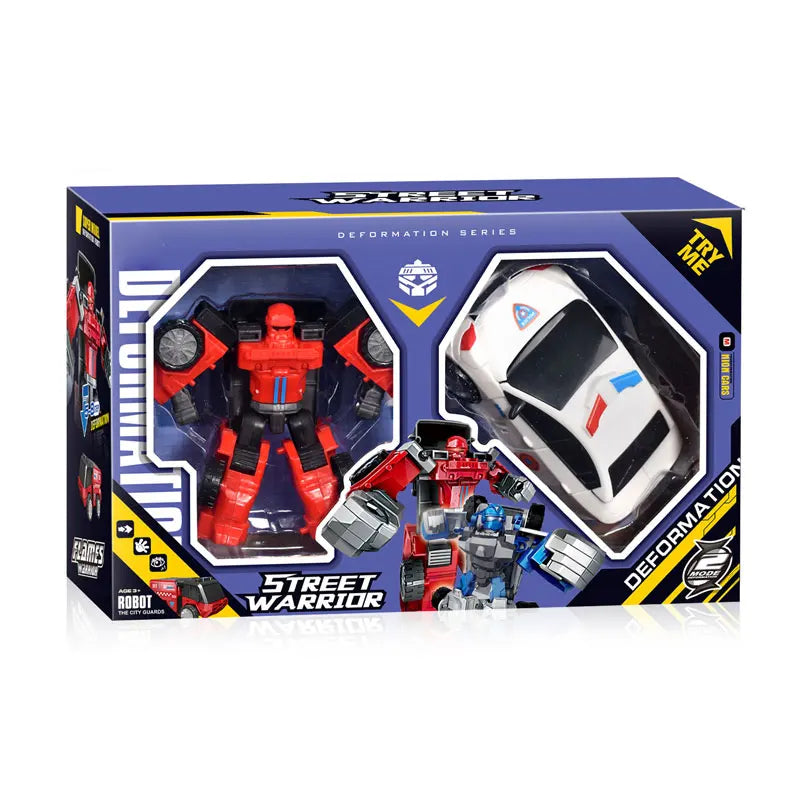 Transforming Robot Model Car Toy for Kids - Educational STEM Building Playset, Unisex, Ages 2-4