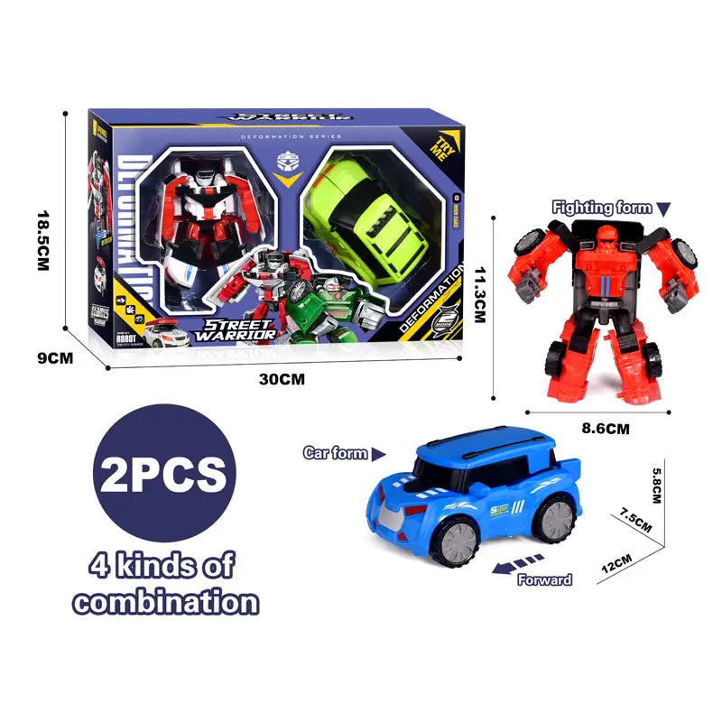 Transforming Robot Model Car Toy for Kids - Educational STEM Building Playset, Unisex, Ages 2-4