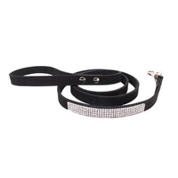 HKM-929363 Adjustable Suede Leather Dog Collar Leash Set